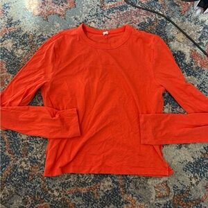 lululemon athletica Long Sleeve Tee in Bright Orange